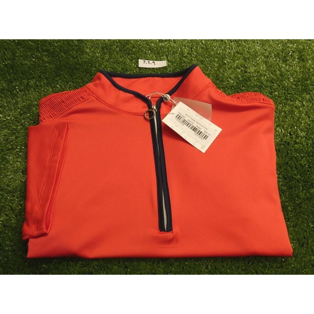 Sport Haley Womens Renwick Short Sleeve Golf Shirt C.C. Logo Crimson Red Small